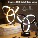 lampe led or noir spirale moderne câble alimentation chargeur usb chambre salon
