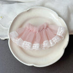 jupe tulle poupée rose blanche jaune verte douce moderne accessoire fille dentelle opaque