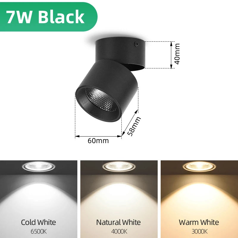 spot led pliable blanc moderne salon chambre salle bain maison intérieur
