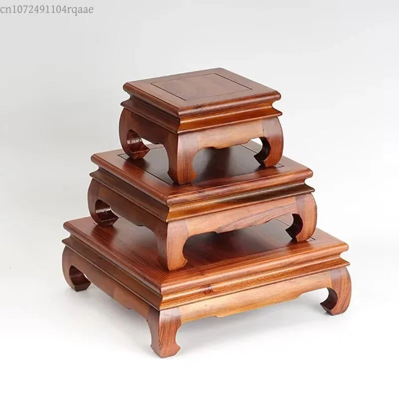 support bois marron objet décoratif classique plateau présentation bijoux figurines trousseau carreaux naturels