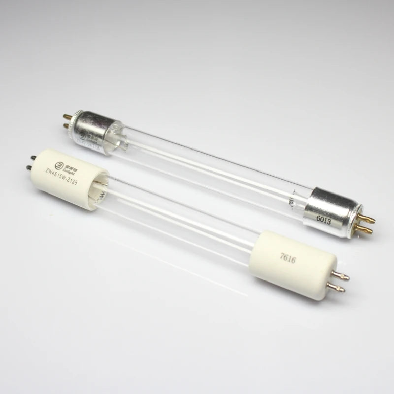 lampe uv transparente industrielle spirales métalliques blanc doré
