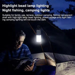 lampe camping rechargeable led transparente moderne compact crochet usb blanc