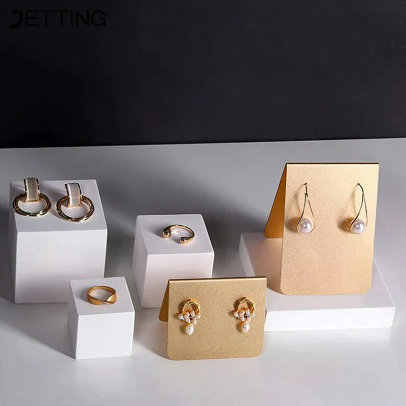 présentoir bijoux doré classique strass clips élégants autoportant support organisation écritoires métal