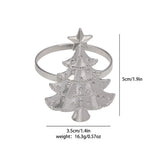 anneaux serviette arbre noël vert doré argenté décoration table festive métal respectueux environnement noël