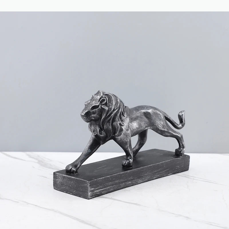 statue lion noir moderne minimaliste aspect vieilli décoration erotique ambiance