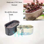 moule silicone pot plante carré rond reutilisable moderne gris mat opacité