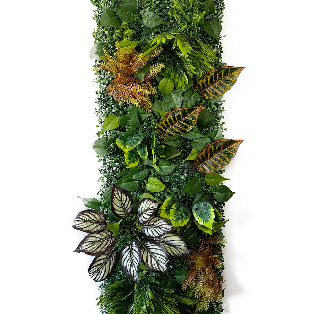 panneau murale plante artificielle feuillage décoratif jardin extérieur fleurs synthétiques vert moderne maison