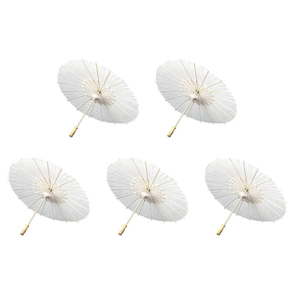 parapluie traditionnel blanc sans motif opacité vintage poignée bois résistant soleil