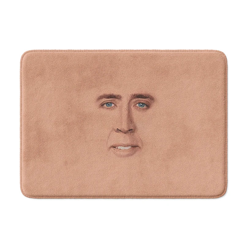 tapis bain moderne rose pâle portrait visage absorbant antidérapant microfibre respectueux environnement salle bain
