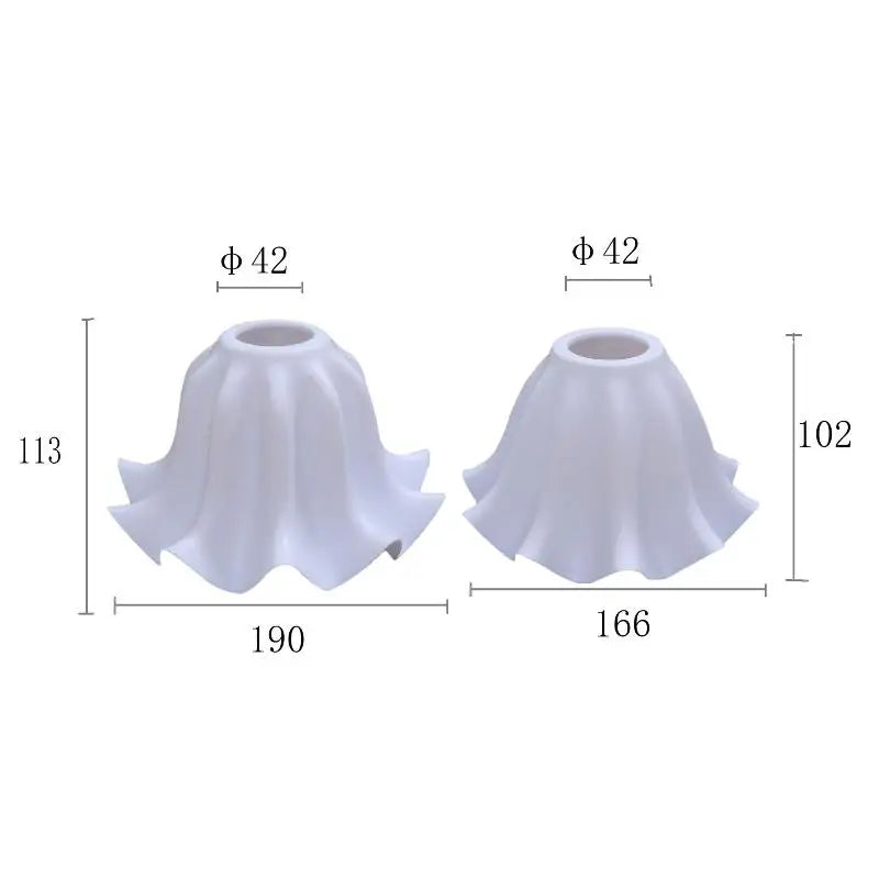 cache lampe moderne blanc rayures ondulées opacité fixations invisibles diamètre 42mm hauteur 113mm largeur