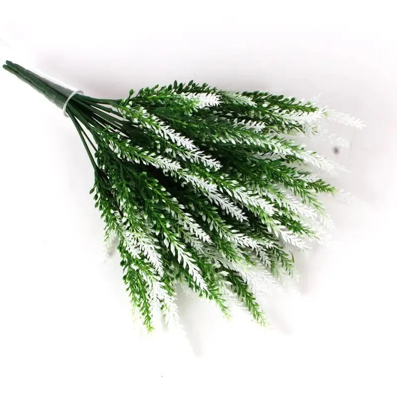 bouquets artificiels lavande extérieur decoration jardin mariage anniversaire couleurs vert blanc violet rose rouge