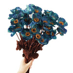 bouquet fleurs artificielles rouges oranges jaunes modernes décoration maison événements occasions spéciales soie opaque