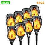 torche solaire imperméable led flamme animée moderne extérieur jardin décoration motifs floraux ip65 abs