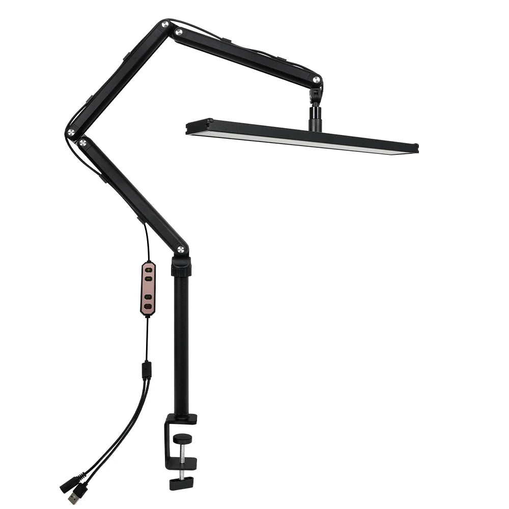 lampe led noir moderne clip ajustable 1400lm contemporaine interrupteur tactile basse consommation
