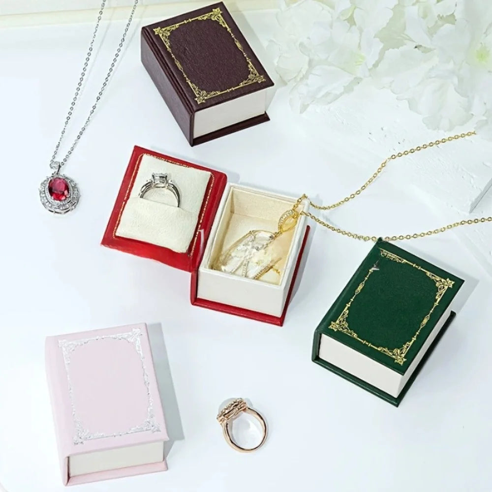 boîte rangement bijoux velours classique réutilisable respectueuse environnement moderne argent doré rose vert bleuclair