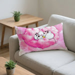 housse coussin imprimée polyester nuages animaux mignons rose blanc 30x50cm 40x60cm 48x74cm 50x70cm double