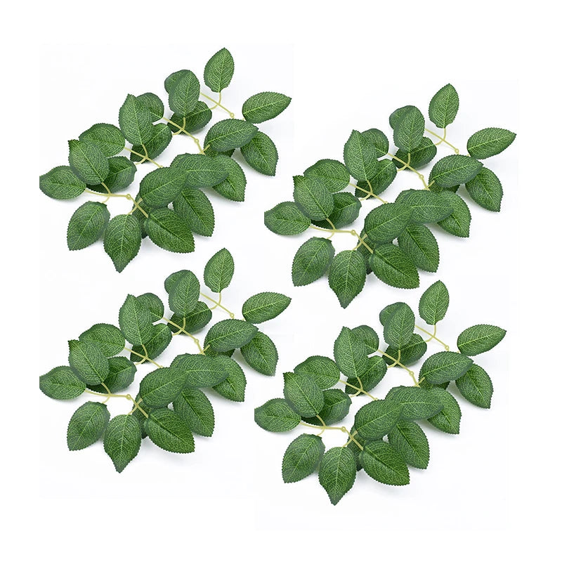 feuilles vertes artificielles soie décoration fleurs mariage intérieur extérieur branches plantes naturelles