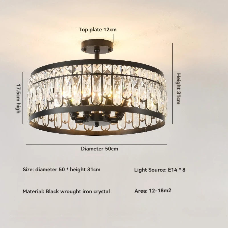 lampe cristal bronze moderne élégante lumière chaude neutre transparent chambre salon