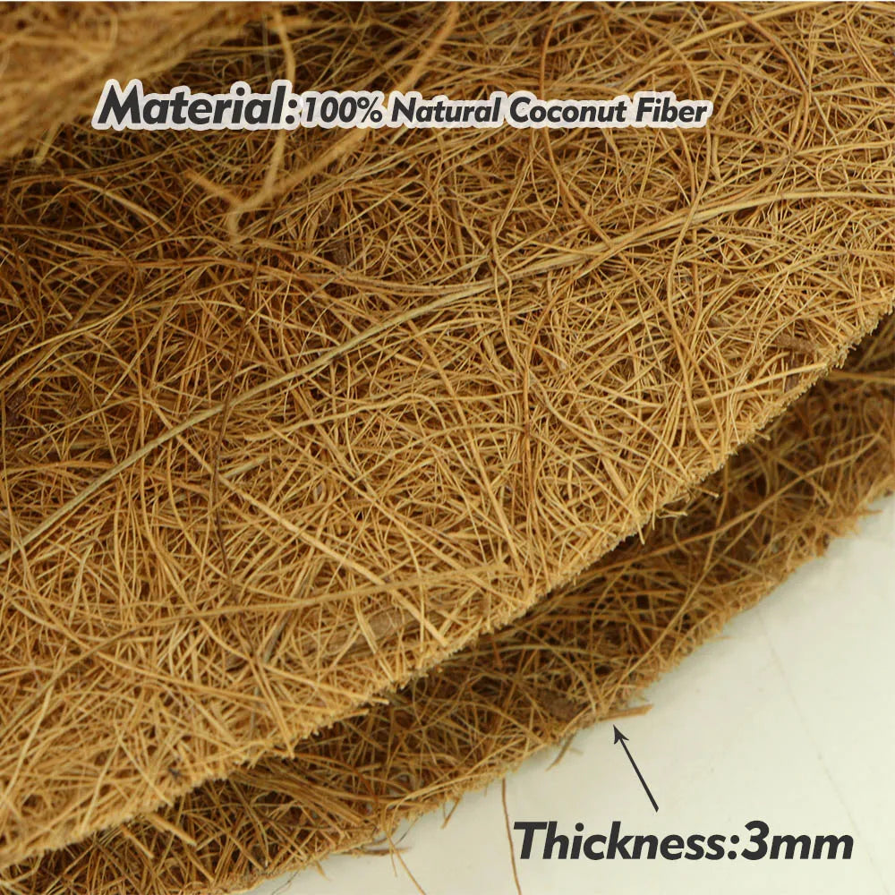 tapis sol fibre coco marron clair naturel rustique 30cm 35cm 40cm 45cm 3mm epaisseur