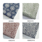 tissu classique fleurs blanches bleu marine vert clair rouge foncé 150cm 50cm coton linge