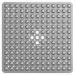 tapis bain antidérapant pvc bleu blanc noir perforé moderne adhésif 53x53cm