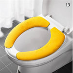 coussin toilette velours adhésif réutilisable lavable confortable jaune gris orange bleu rose violet