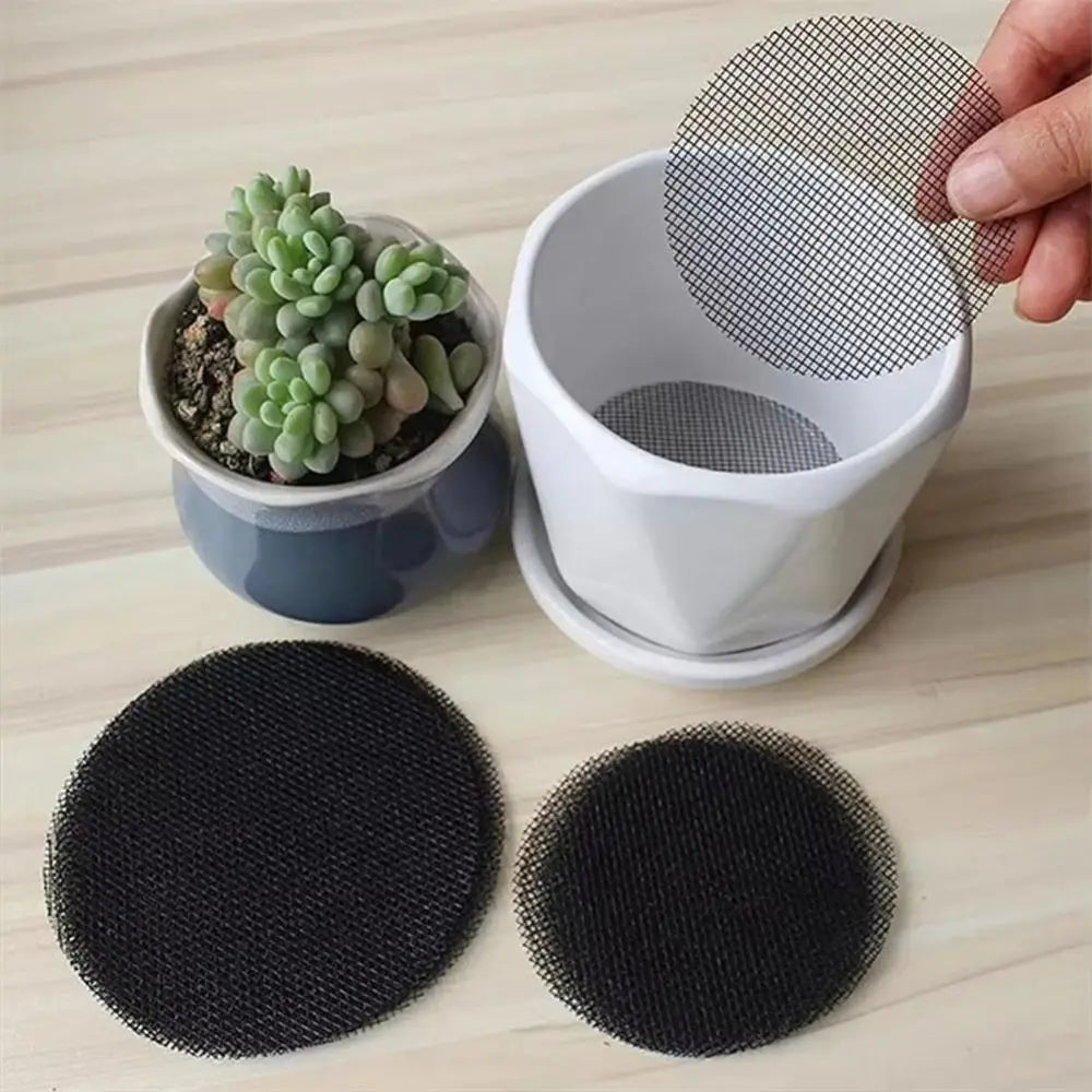 filtres mailles noirs pratiques pots fleurs diamètre 2.5cm 4.5cm 7.5cm 10cm