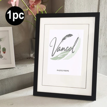 Cadre photo bois moderne minimaliste noir blanc protection acrylique dimensions incluses decoration intérieure