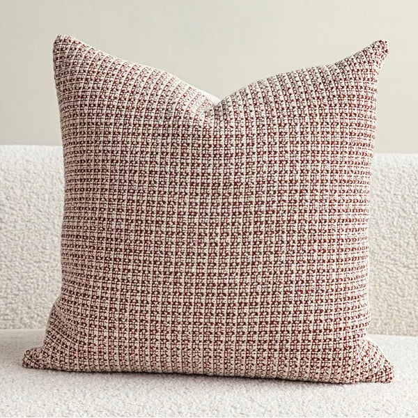 coussins décoratifs modernes motif géométrique beige gris noir rouge polyester