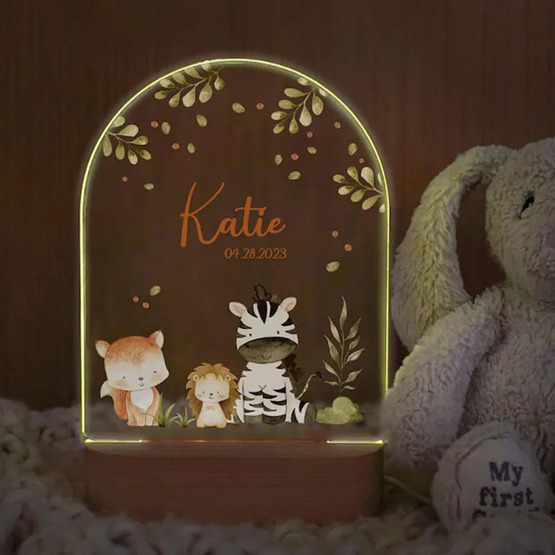 lampe décorative moderne animaux ours éléphant marron doré cadeau anniversaire couple