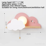 lampe murale moderne nuages étoiles rose blanc bébé chambre éclairage quotidien led 220v