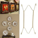 support assiettes doré clips métalliques moderne cuisine accroche mur taille 10 12 14 16