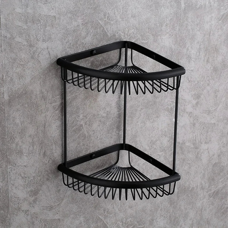 panier d'angle salle bain or rose chrome fileté moderne vis fixation produits