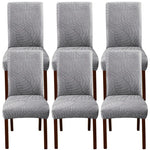 housse chaise velours motif feuilles extensible élastique fauteuil salle manger moderne