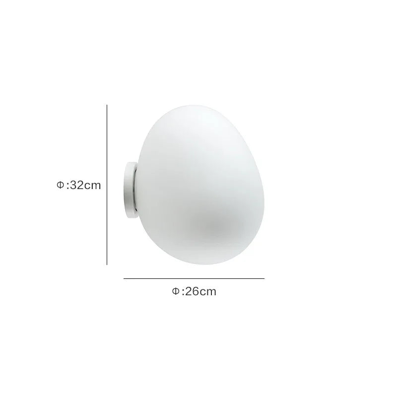 lampe mur moderne verre blanc opaque fixée mur 6000K 3000K