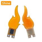 lampe led flamme stylisée orange moderne décoration anniversaire restaurant camping