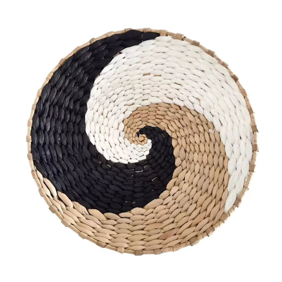 assiette décorative ethnique boho chic motif zigzag couleur naturelle mur cuisine salon maison rustique
