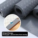 tapis antidérapant silicone gris texturé protection table étagères tiroirs rangement moderne utilitaire