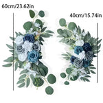 décoration mariage boho panneau bienvenue fleurs artificielles eucalyptus bois texturéextérieur
