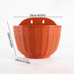 panier suspendu tissé moderne blanc bleu clair rose orange grille protection