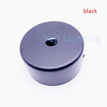 support lampe moderne métal noir blanc chrome or dia 60mm