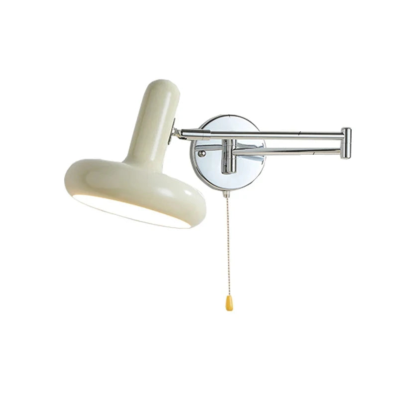 lampe murale articulée crème moderne ampoule E27 réglable hauteur bas led