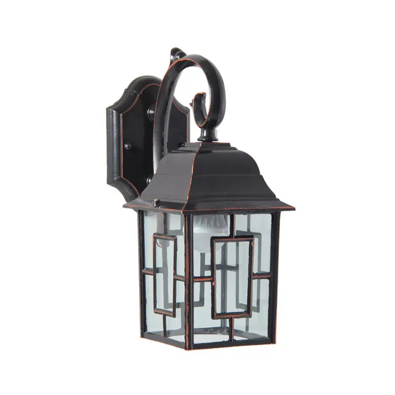 lampe murale transparente géométrique classique noir bronze chambre entrée étude salle bain