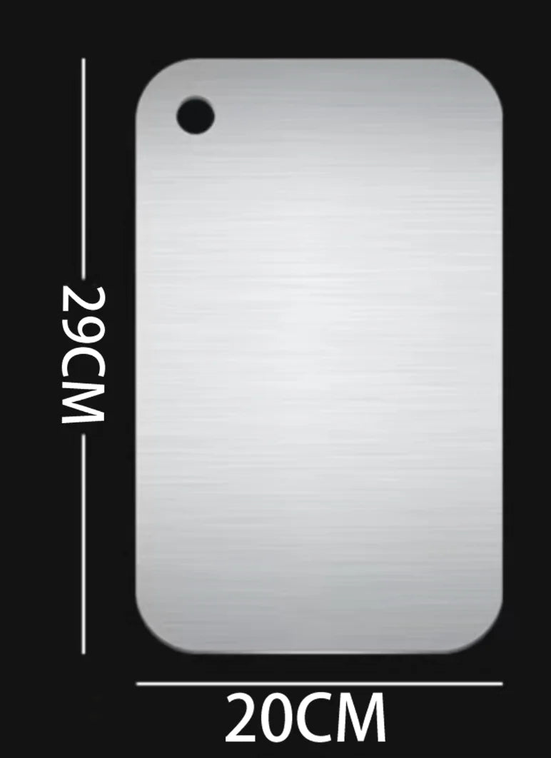 planche découpe acier inoxydable titane double face portable qualité alimentaire moderne poignée