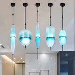 suspension lumineuse bleu blanc gris gradation couleur moderne minimaliste translucide chambre salon