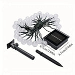 guirlande lumineuse solaire boules translucides blanc doré moderne clipsextérieur jardin patio fête