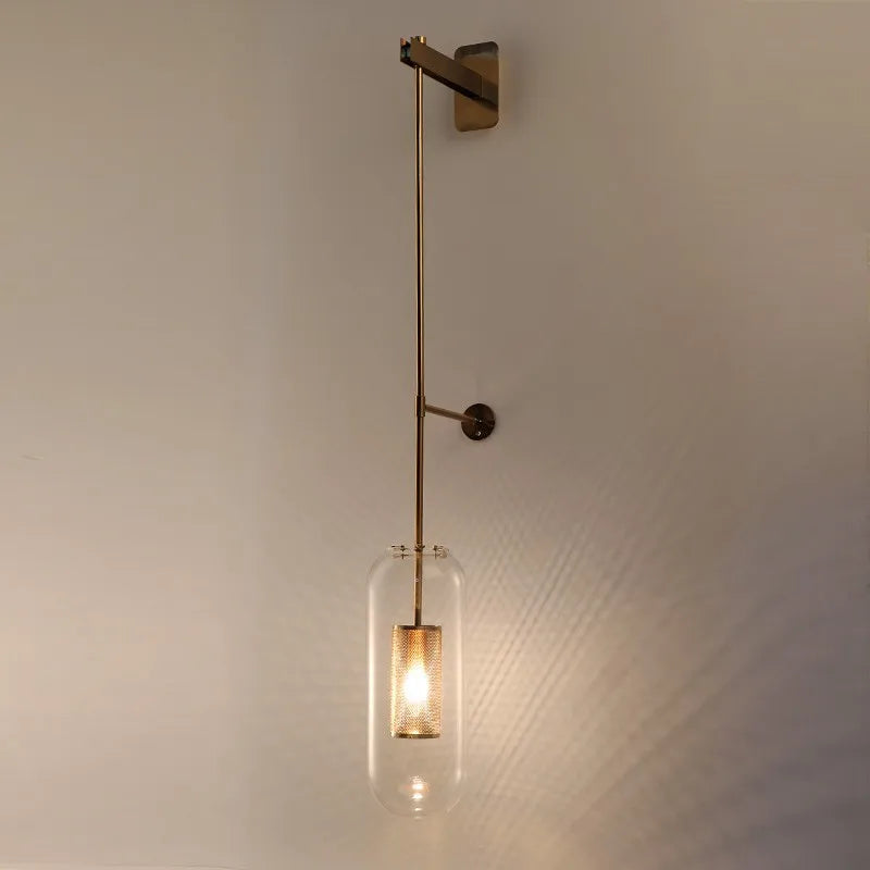 lampe murale moderne or transparent texture nid d'abeille éclairage chambre cuisine salle manger entree