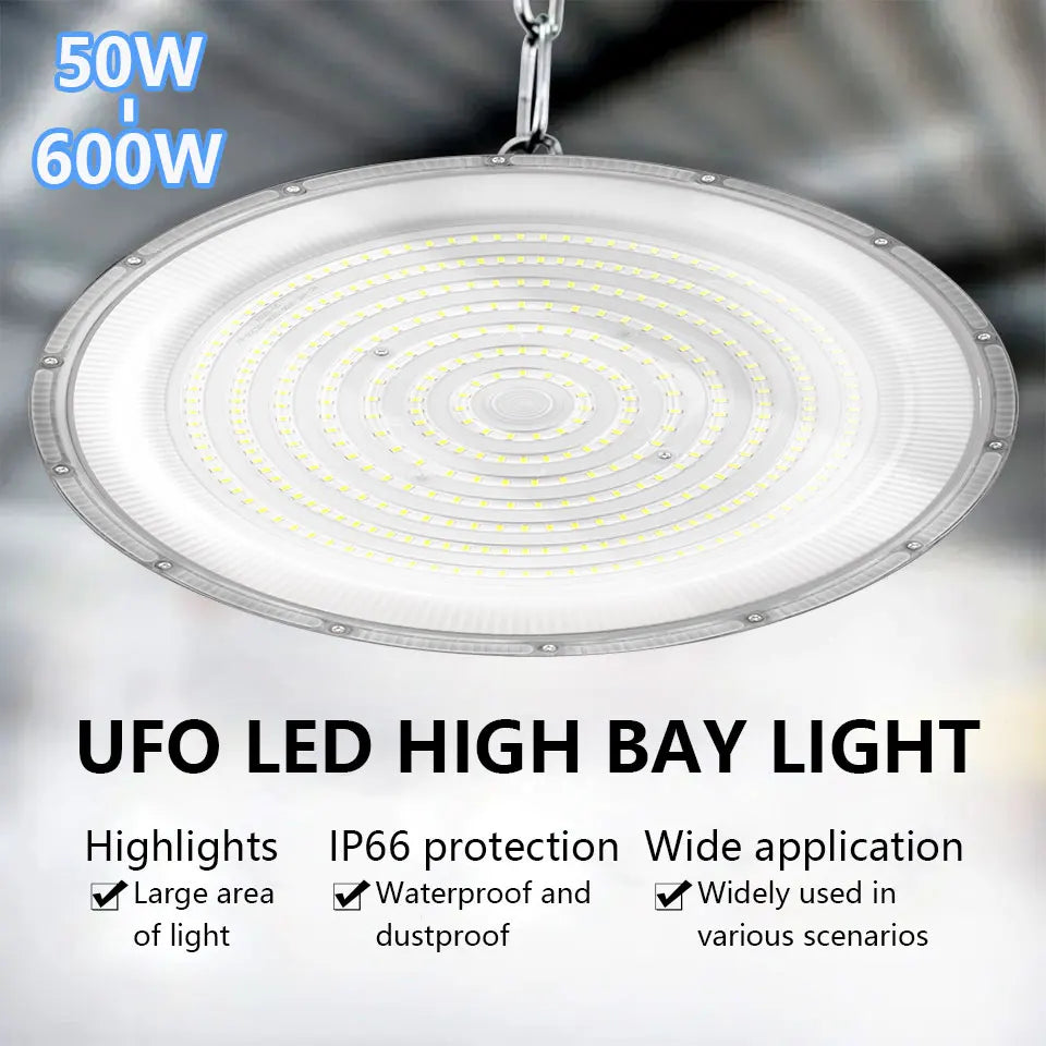 éclairage industriel led ufo haute baie blanc moderne 50w 600w ac85265v