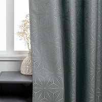Rideau en polyester gris pour porte d'entrée