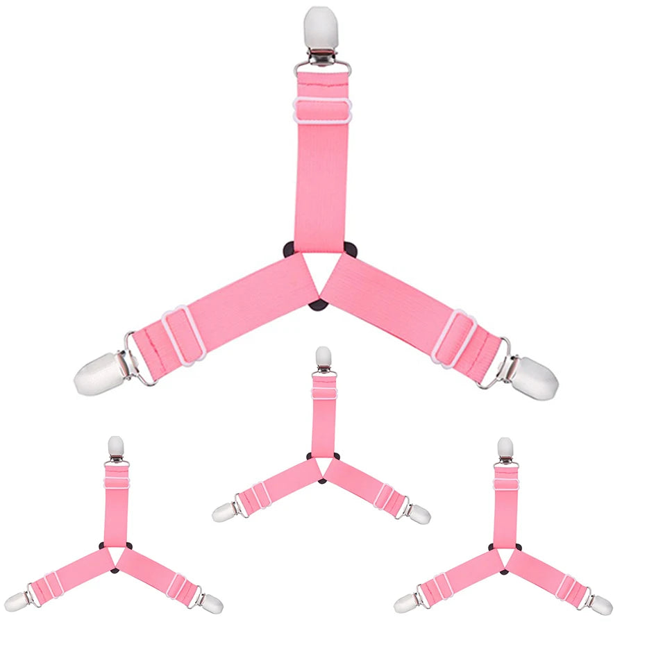 attache élastique lit clips métalliques tissu uni polyester coton moderne bleu noir blanc qualité